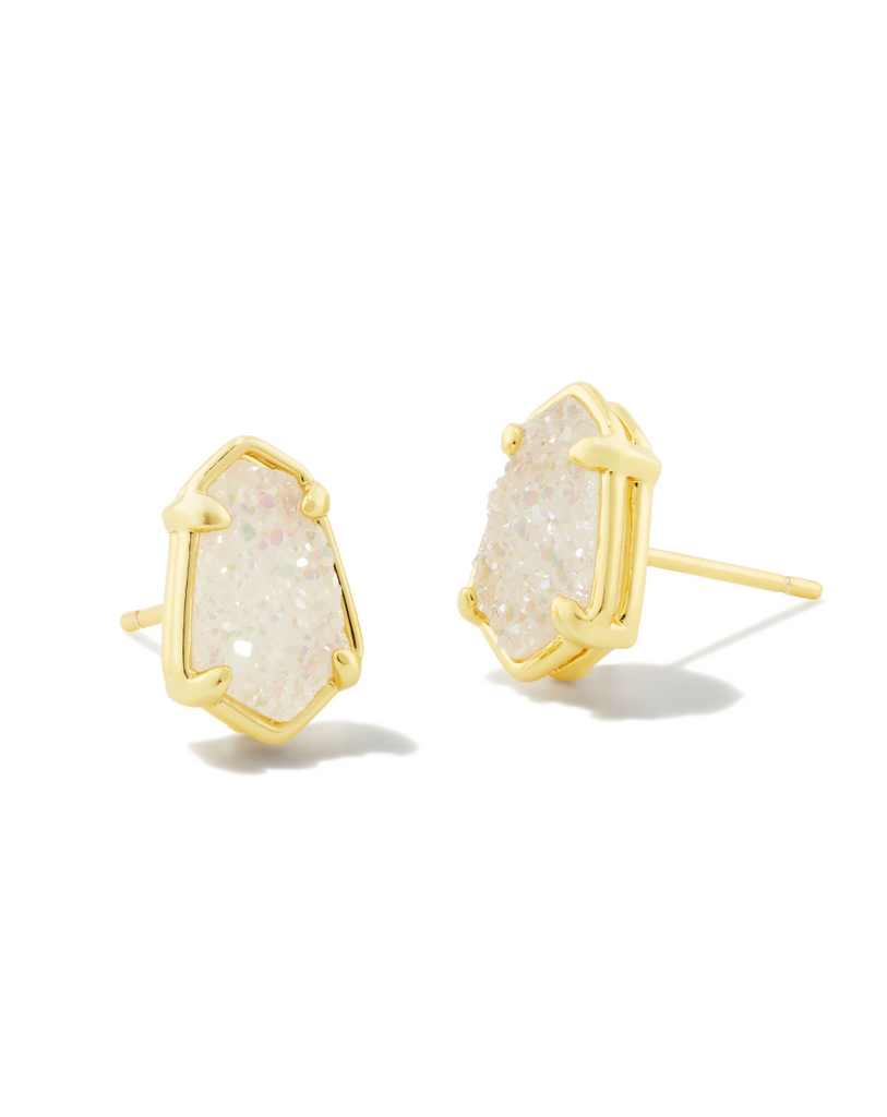 Alexandria Stud Jewelry Kendra Scott Gold Iridescent Drusy  