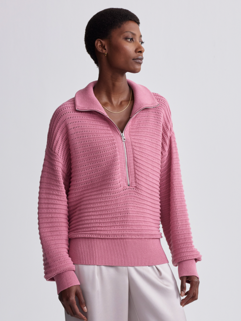 Tara Pointelle Half Zip Sale Varley