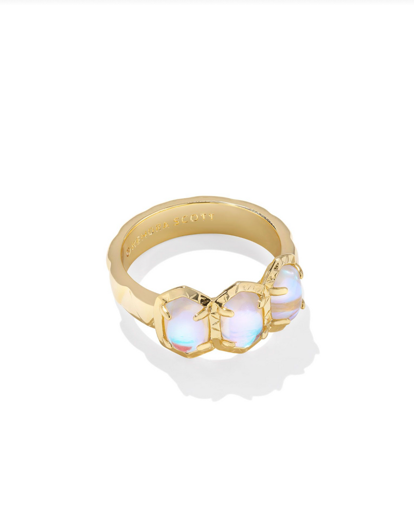 Daphne Band Ring Jewelry Kendra Scott Gold Dichroic Glass 6