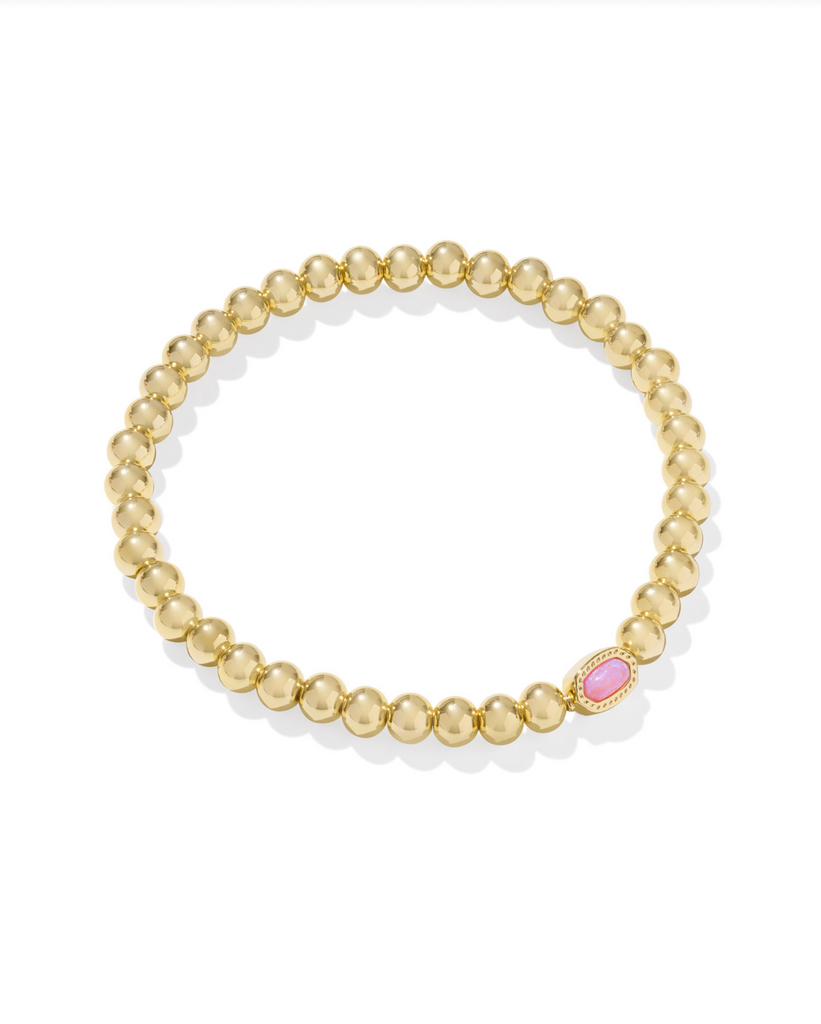 Mini Elaina Stretch Bracelet Jewelry Kendra Scott Gold Carnation Opal