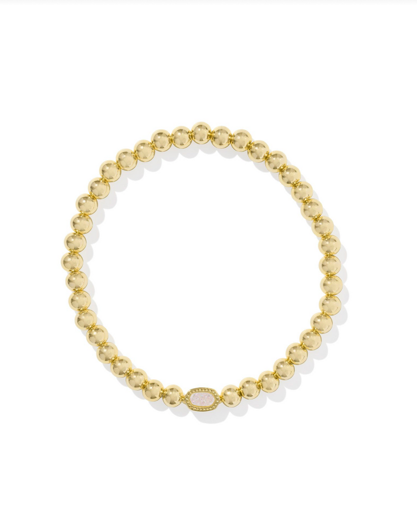 Mini Elaina Stretch Bracelet Jewelry Kendra Scott Gold Iridescent Drusy