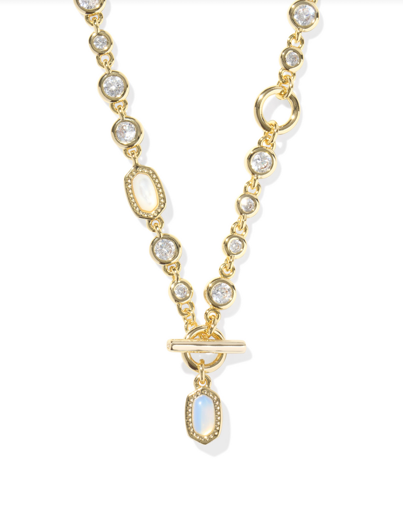 Mini Elisa Abbie Strand Necklace Jewelry Kendra Scott Gold White Mix