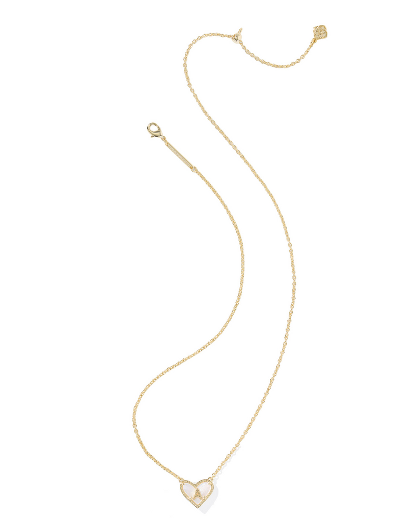 Reversible Letter Heart Pendant Jewelry Kendra Scott