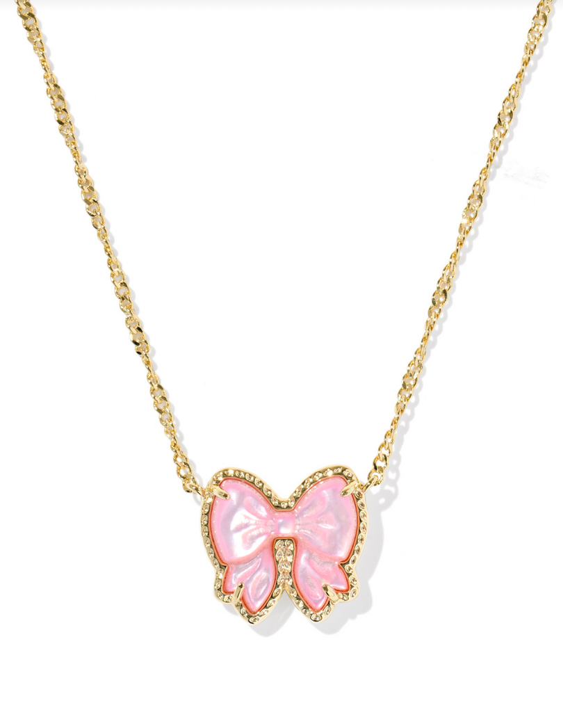 Haley Reversible Bow Pendant Jewelry Kendra Scott Gold Blush