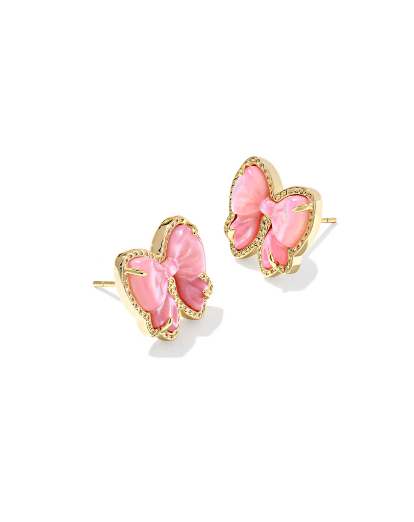Haley Bow Studs Jewelry Kendra Scott Gold Blush