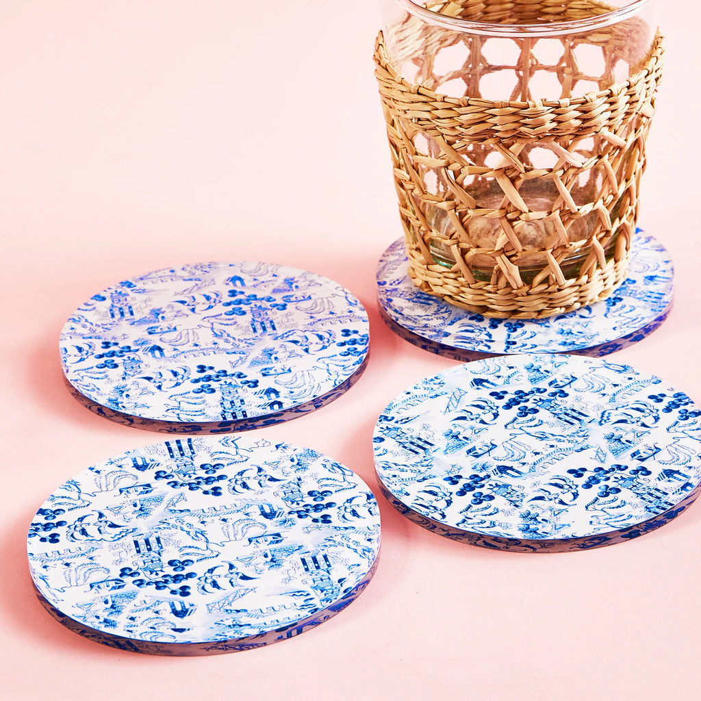 Chinoiserie Print Coasters (set of 2) Home Tart by Taylor   