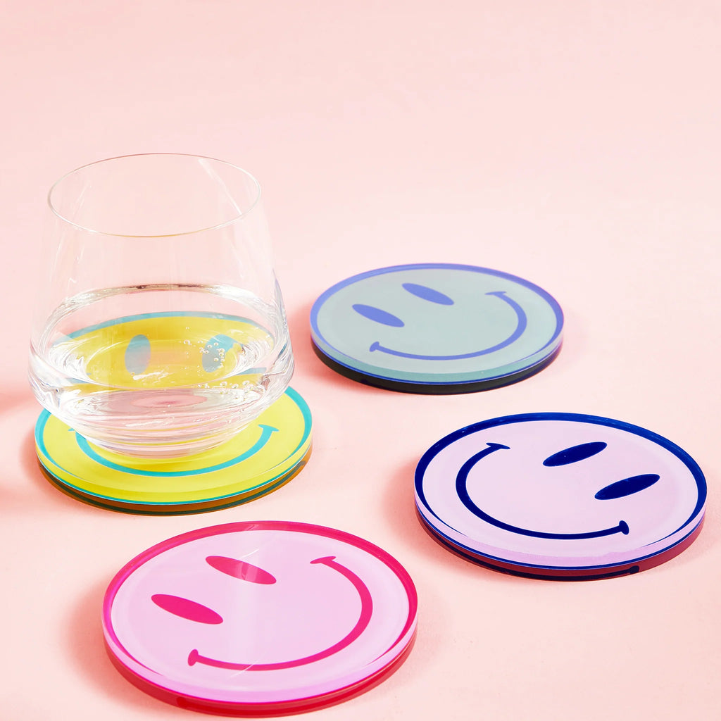 All Smiles Coasters (set of 4) Home Peacocks & Pearls   