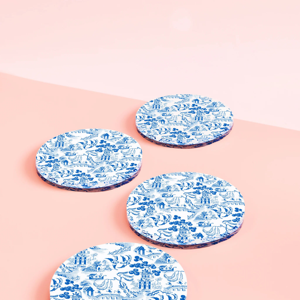 Chinoiserie Print Coasters (set of 2) Home Tart by Taylor   