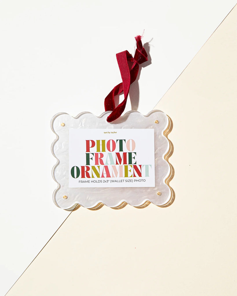 Mini Frame Ornament Home Peacocks & Pearls Pearl White