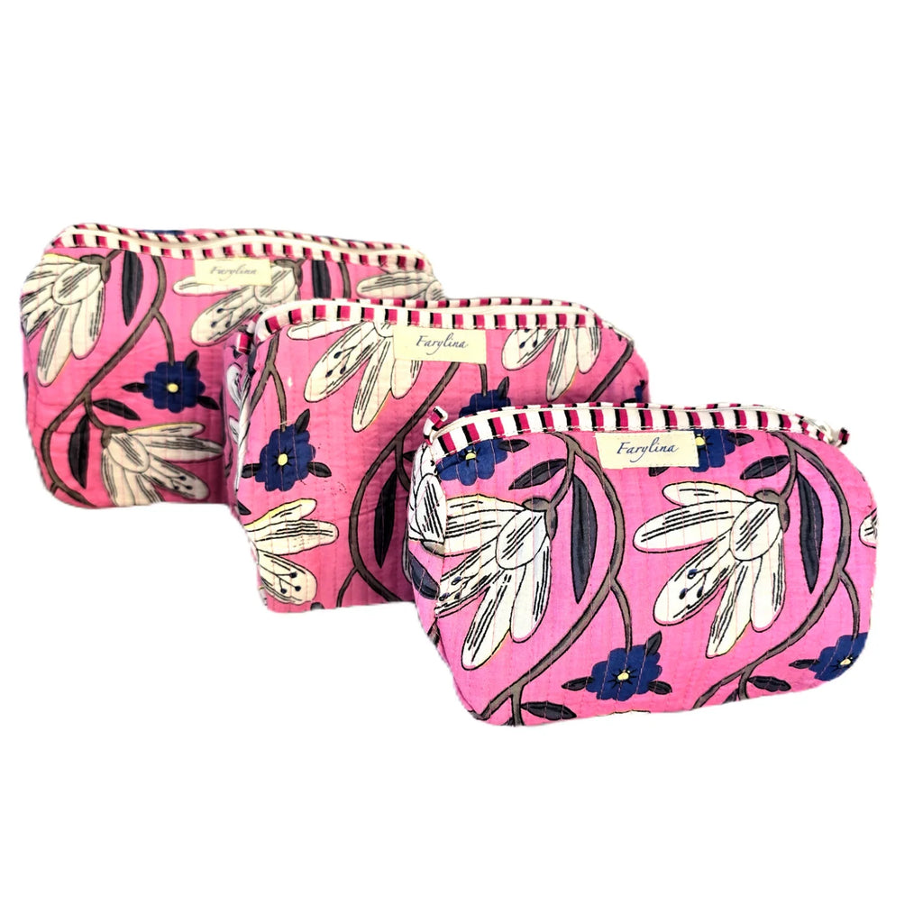 Quilted Toiletry Bags Bags Peacocks & Pearls Tilly Small