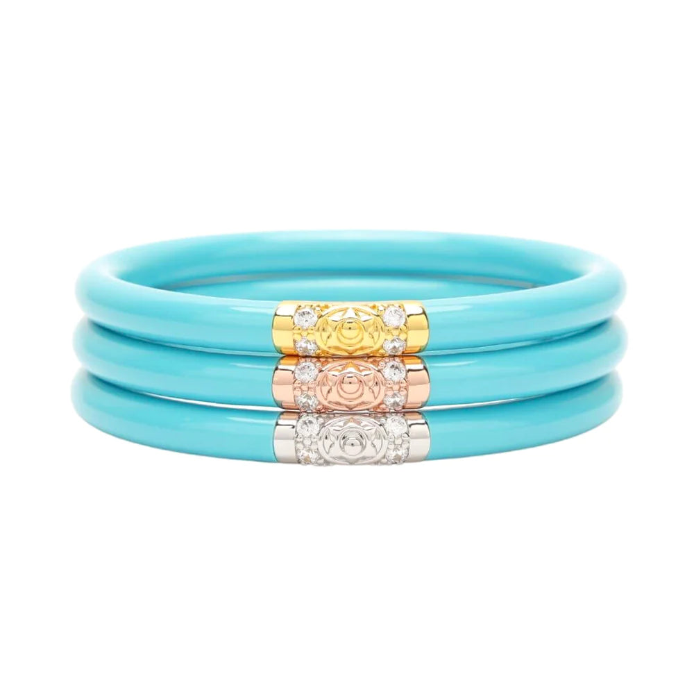 Three Kings All Weather Bangle Jewelry BuDhaGirl Turquoise S 