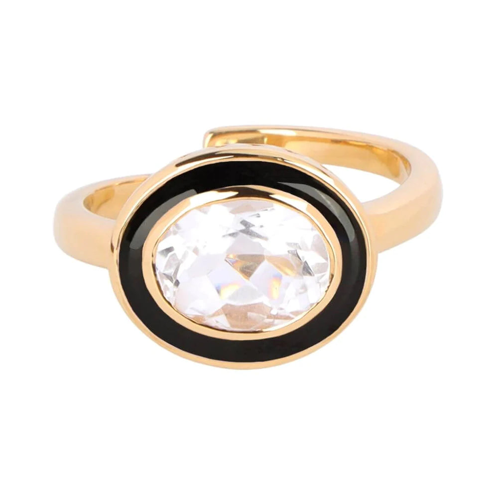 Galaxy Ring Jewelry BuDhaGirl Gold Black/White  