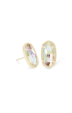 Ellie Stud Jewelry Kendra Scott Gold Dichroic Glass  