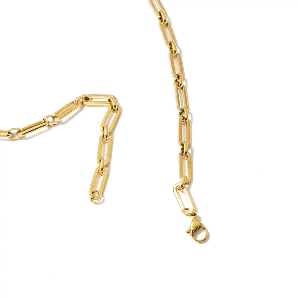 Paper Clip Chain Necklace Jewelry Peacocks & Pearls