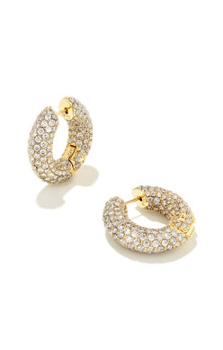 Mikki Pave Hoop Jewelry Kendra Scott Gold  