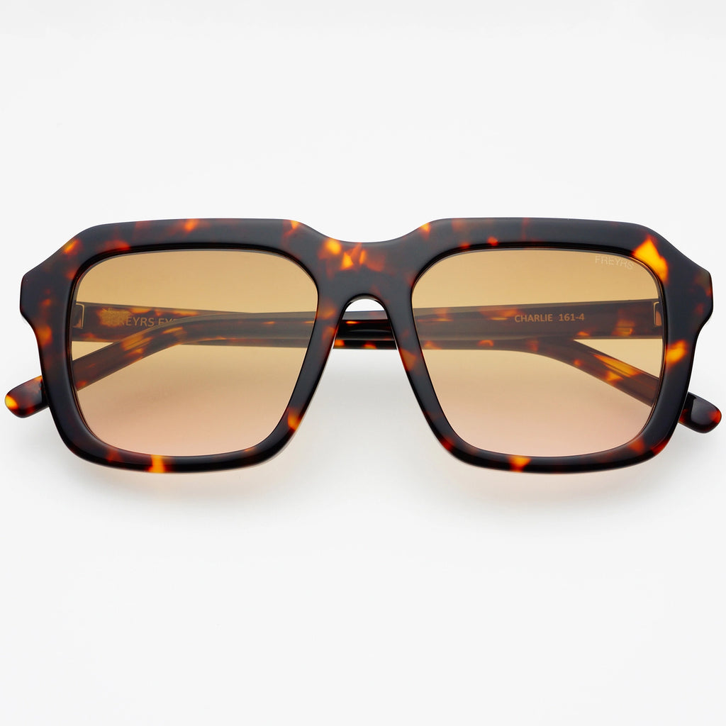 Charlie Rectangular Sunglasses Accessories Freyrs Dark Tortoise