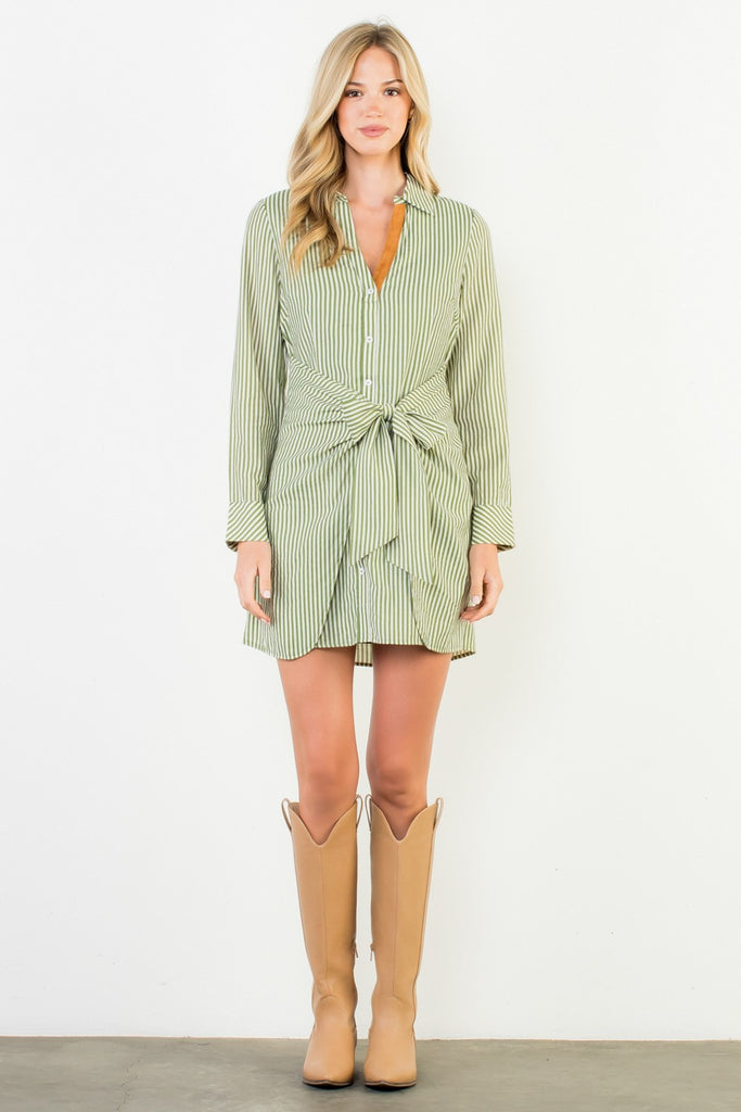 Sunshine Stripes Dress Clothing Peacocks & Pearls