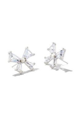 Blair Bow Stud Jewelry Peacocks & Pearls Silver  