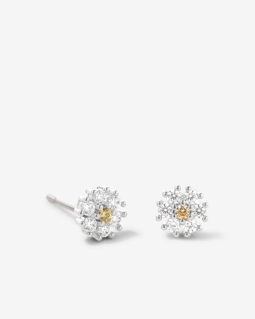 Bloom Stud Earrings Jewelry Bryan Anthony's Silver Clear  
