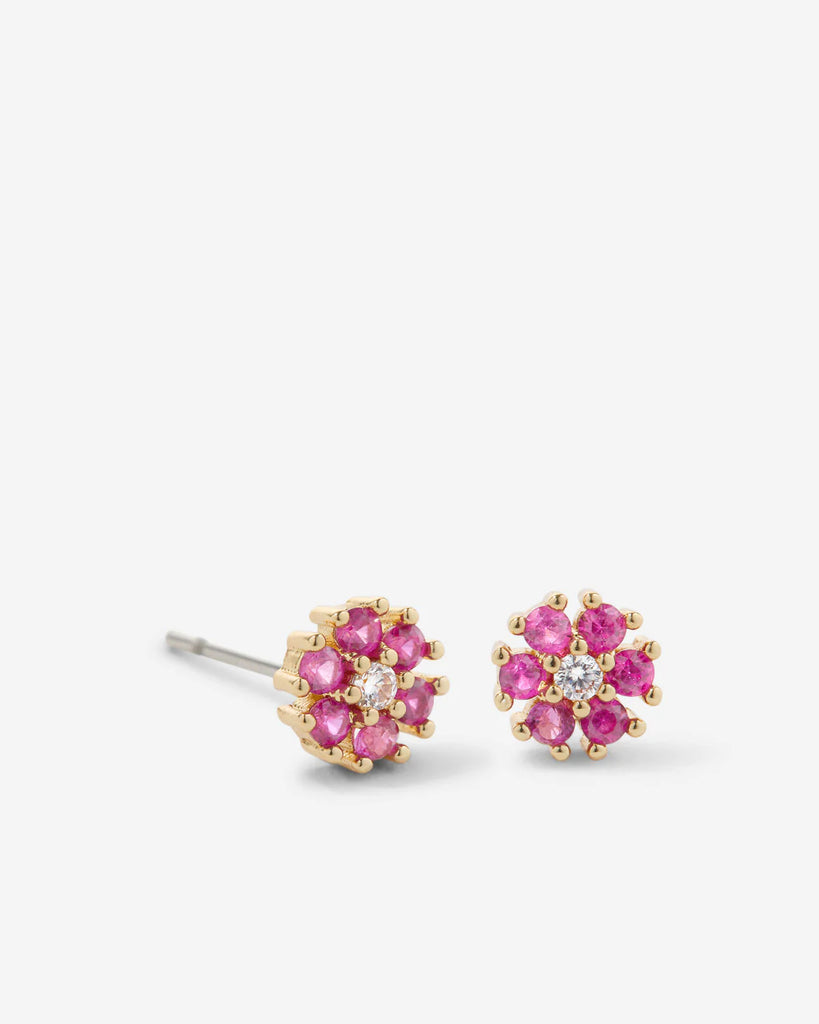 Bloom Stud Earrings Jewelry Bryan Anthony's Gold Pink  