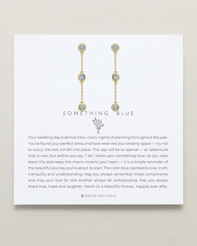Something Blue Linear Earrings Jewelry Bryan Anthony's