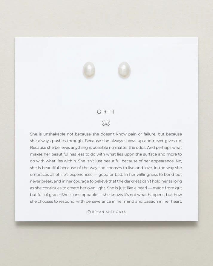 Grit Bold Stud Earrings Jewelry Bryan Anthony's Gold  