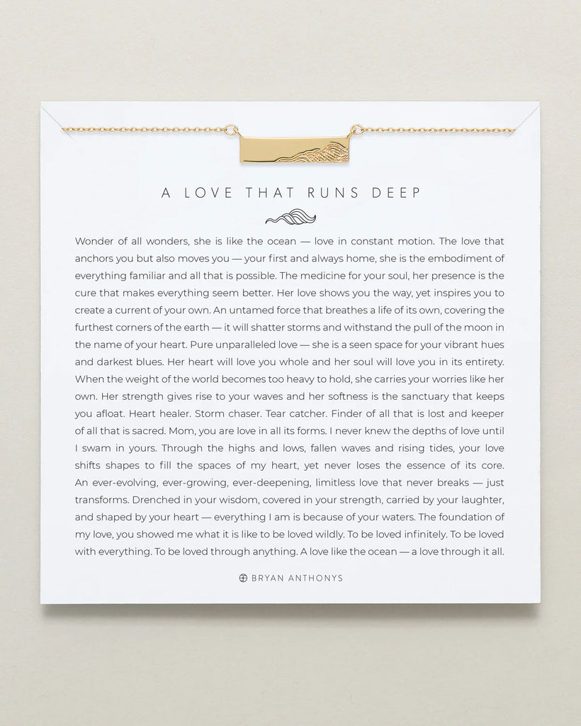 A Love That Runs Deep Necklace Jewelry Bryan Anthony's Gold  