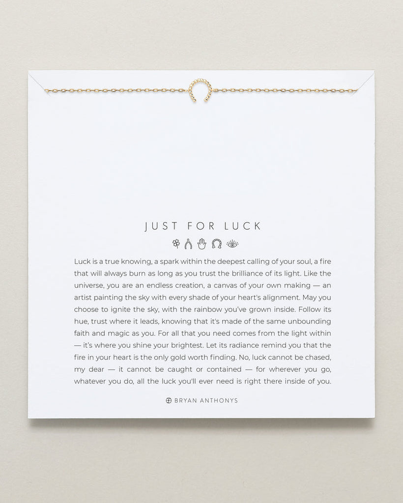 Just For Luck Collection Necklace Jewelry Bryan Anthony's Gold Horseshoe 