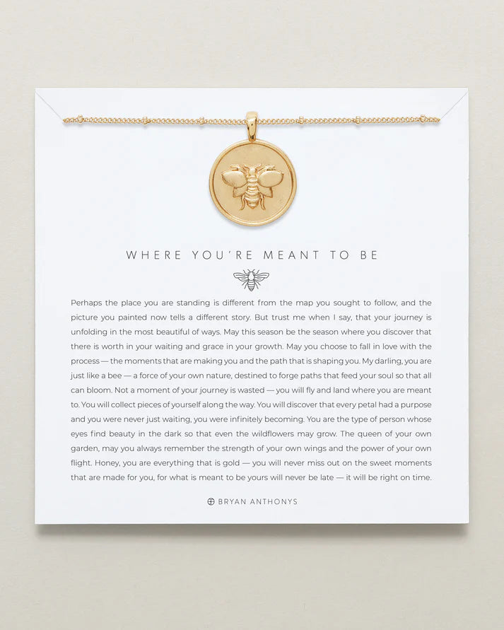 Where You're Meant To Be Necklace Jewelry Bryan Anthony's Gold  