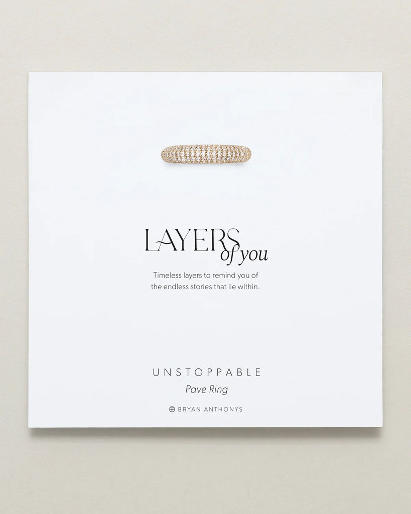 Unstoppable Pave Ring Jewelry Bryan Anthony's Gold 6 