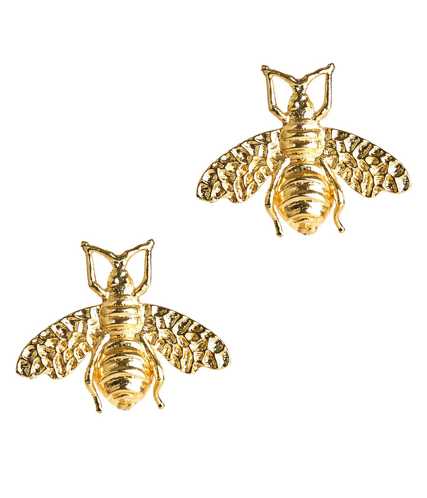 Bee Stud Jewelry Peacocks & Pearls Gold  