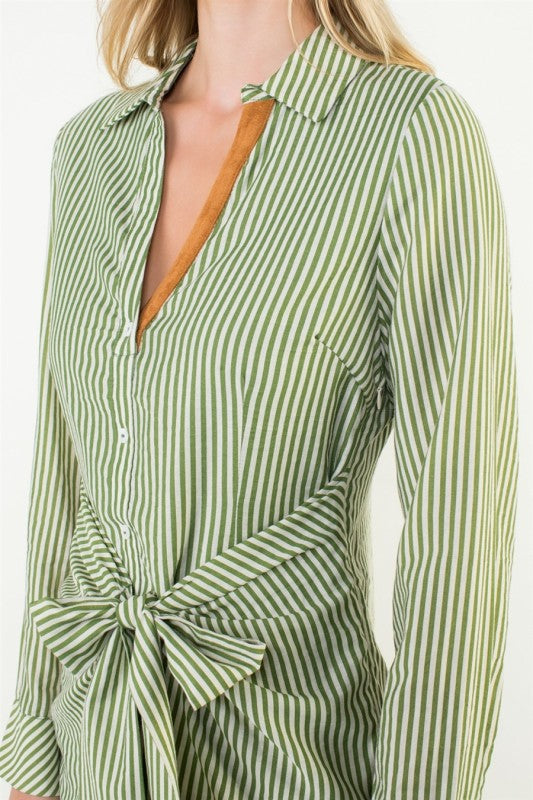 Sunshine Stripes Dress Clothing Peacocks & Pearls