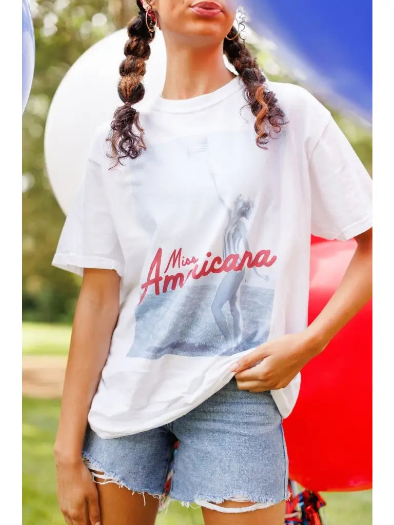 Miss Americana Tee Clothing Peacocks & Pearls   