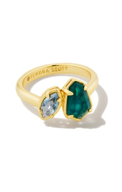 Alexandria Cocktail Ring Jewelry Kendra Scott Gold Teal Green Mix 6 