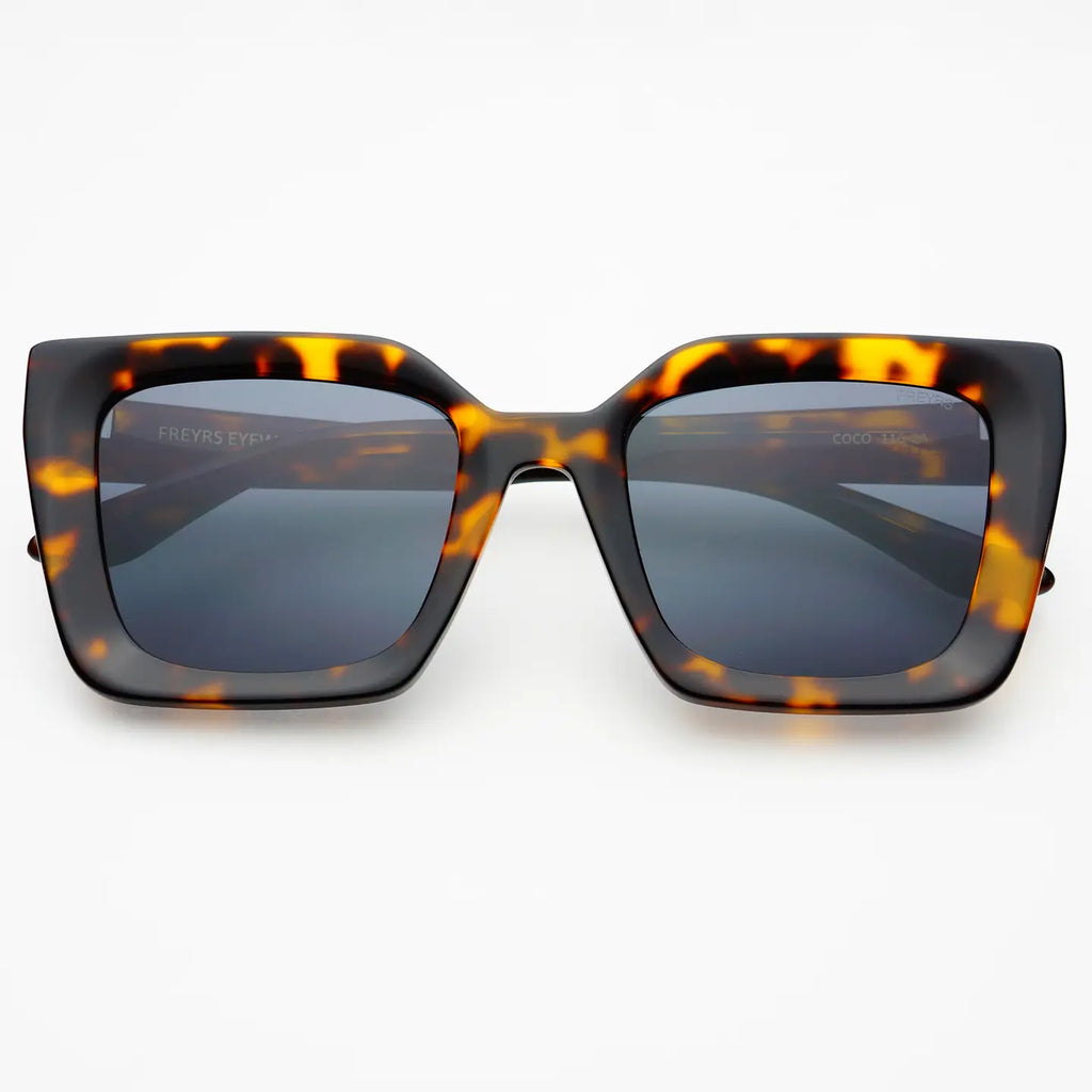 Coco Square Sunglasses Accessories Freyrs Tortoise/Gray