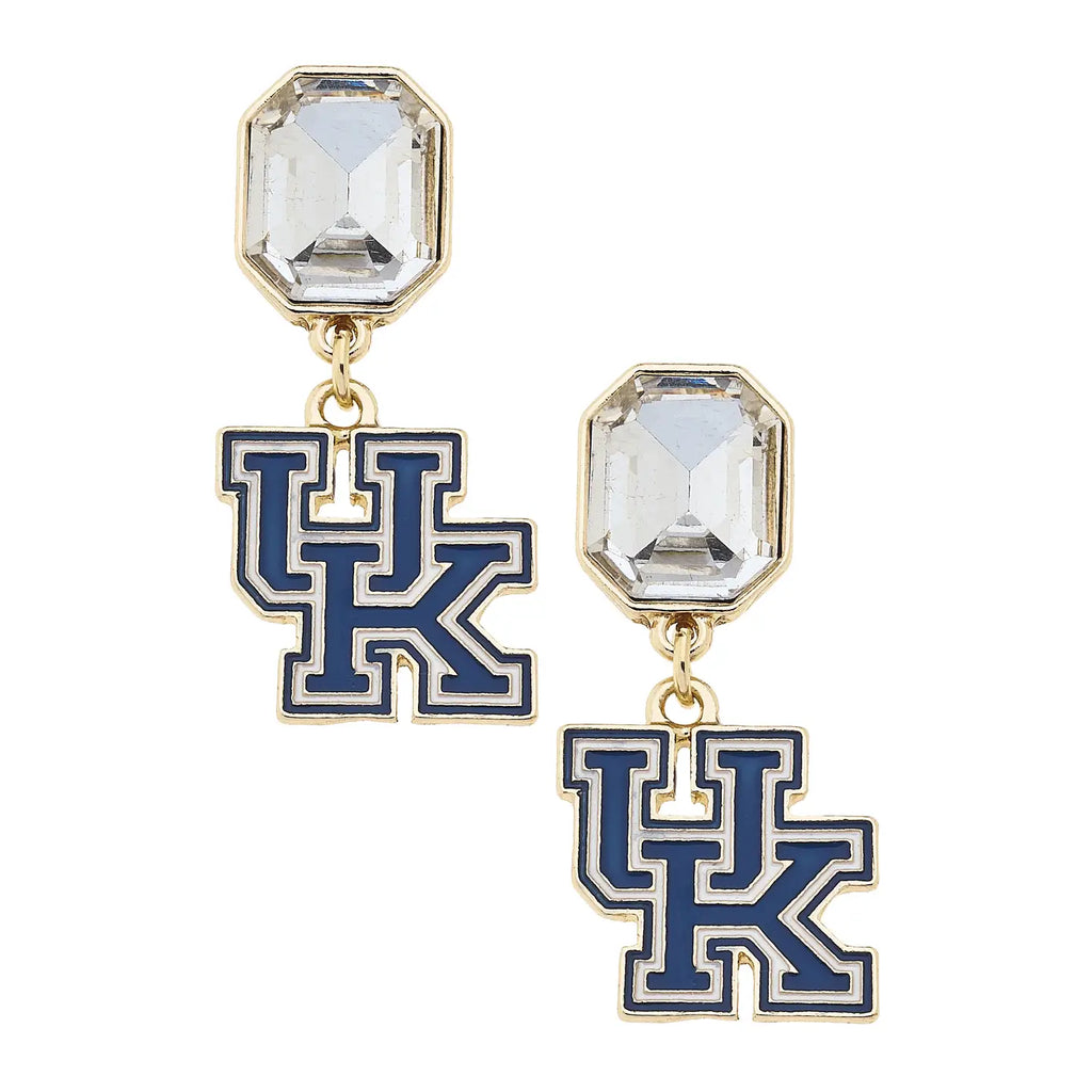 Kentucky Wildcats Rhinestone Earrings Jewelry Peacocks & Pearls