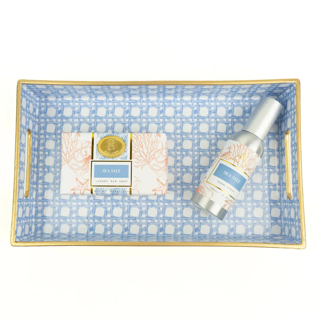 Cane Print Rectangular Tray Home Peacocks & Pearls