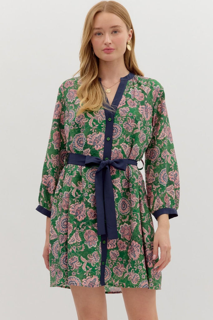 Playful Paisley Dress Clothing Peacocks & Pearls Green S