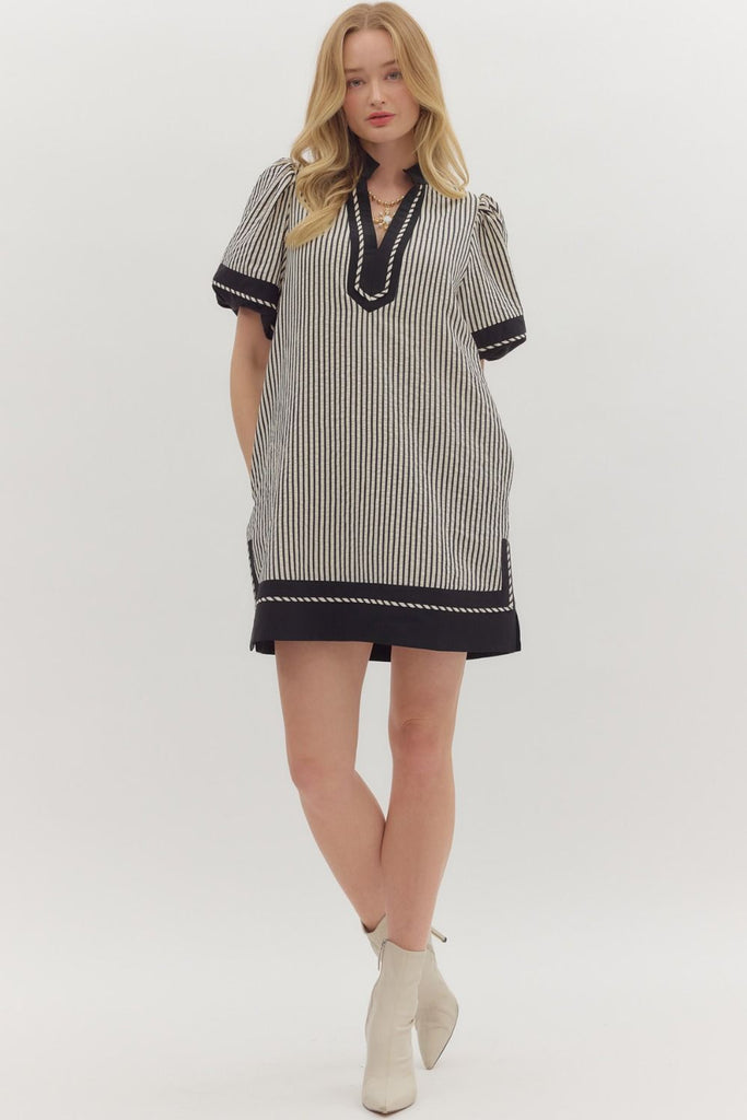 Midnight Striped Mini Clothing Peacocks & Pearls Owensboro