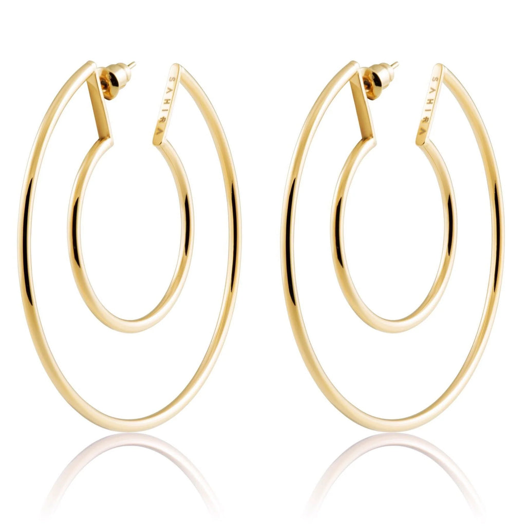 Faye Cutout Hoops Jewelry Peacocks & Pearls Gold  