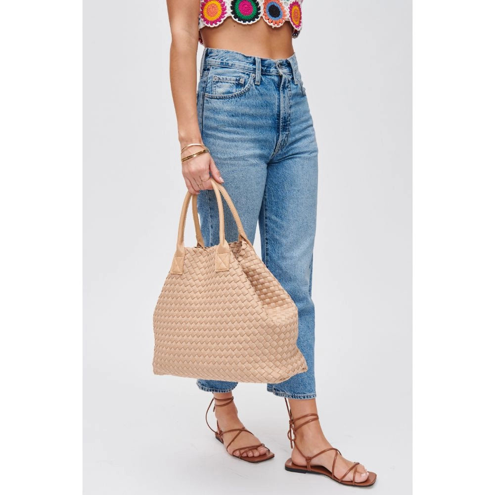 Ithaca Woven Neoprene Tote Bags Peacocks & Pearls   