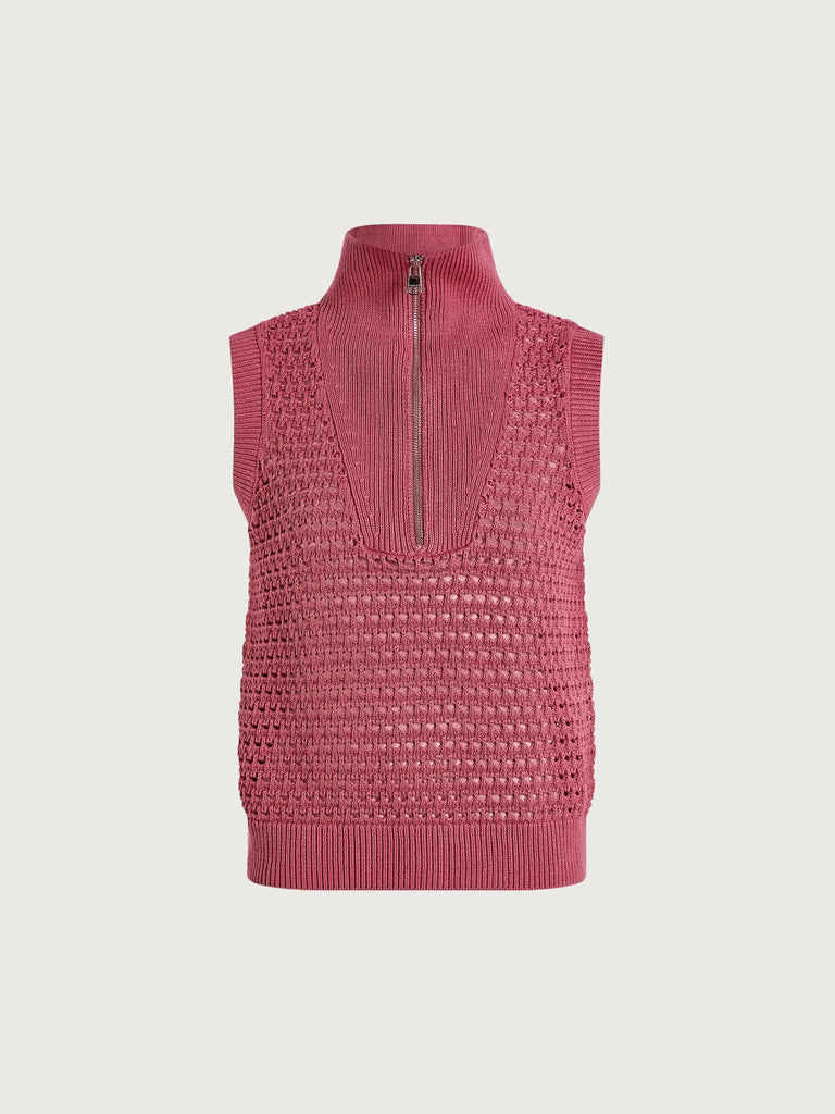 Bains Half-Zip Tank Clothing Varley Rose Wine XS