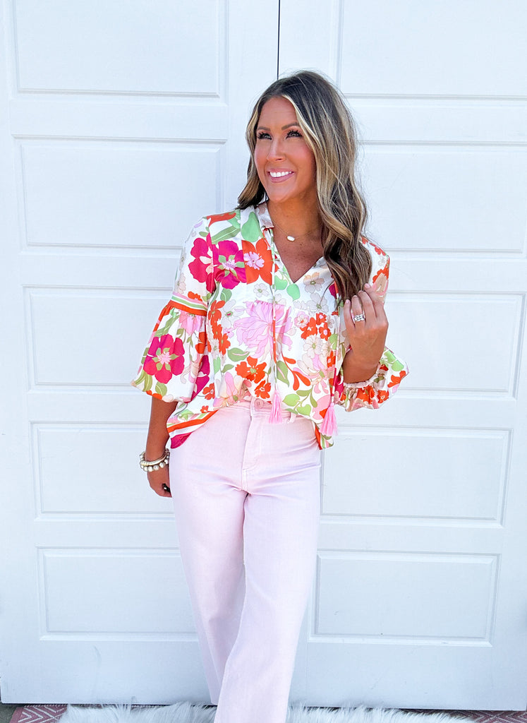 Pamela Puff Sleeve Blouse Clothing Jade   