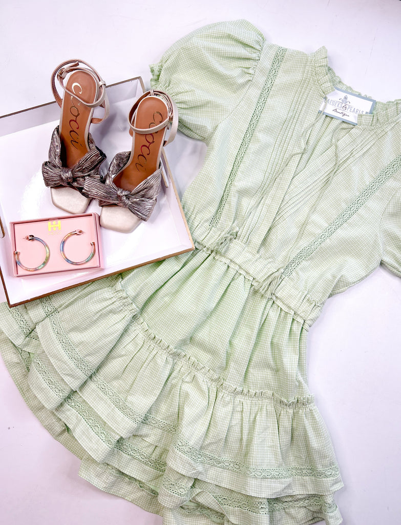 Cara Pleated Bow Heel Shoes Peacocks & Pearls   