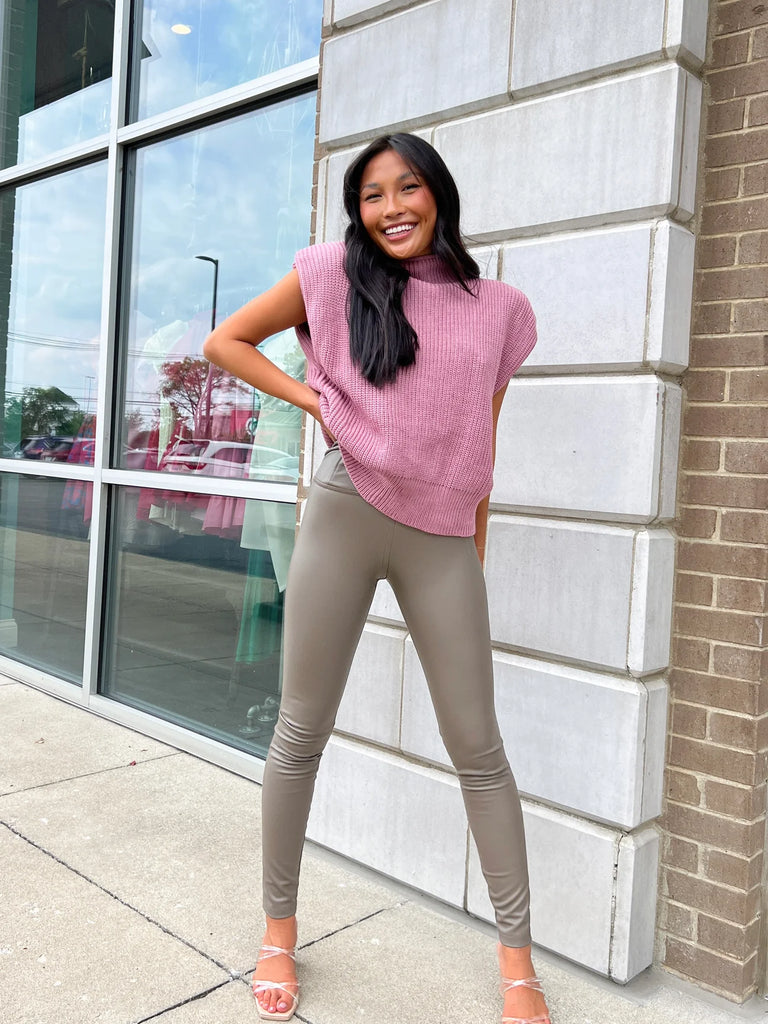 Delilah Vegan Leather Legging Clothing RD Style   