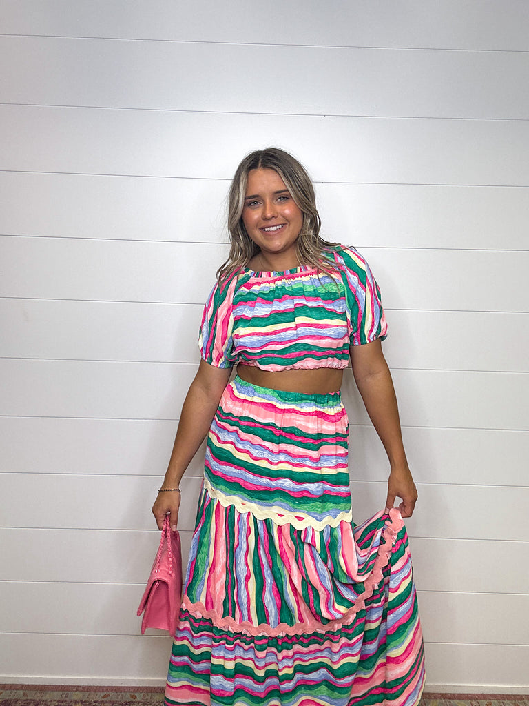 Rainbow Wave Set Clothing Joy Joy Top Multi XS