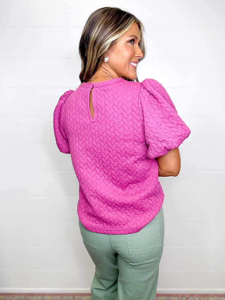 Mel Puff Sleeve Top Clothing Peacocks & Pearls   