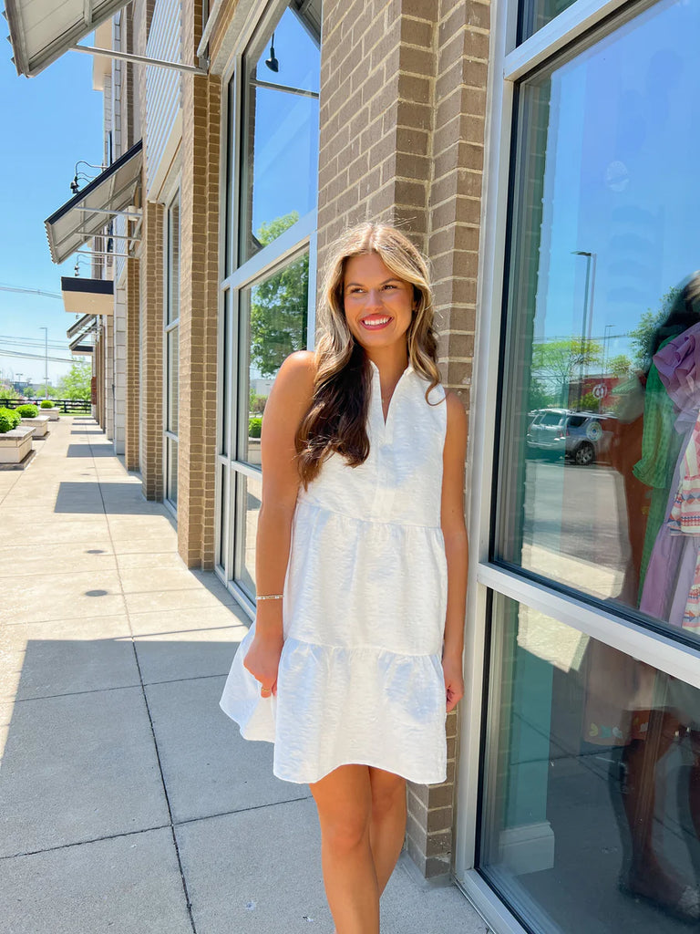 The Posie Dress Clothing Peacocks & Pearls White XS 