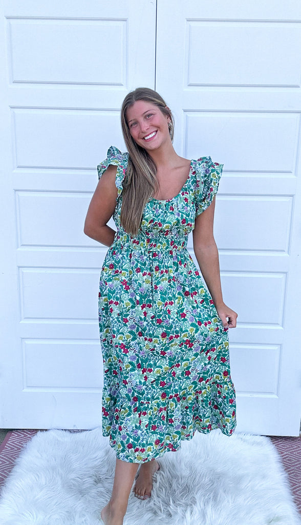 The Quinn Midi Clothing Peacocks & Pearls   