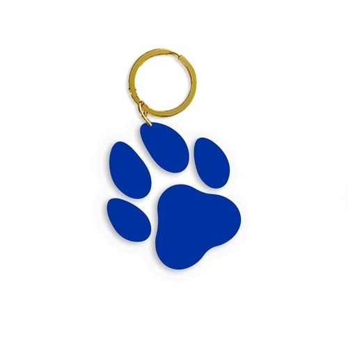 Blue Paw Acrylic Keychain Accessories Peacocks & Pearls Blue  